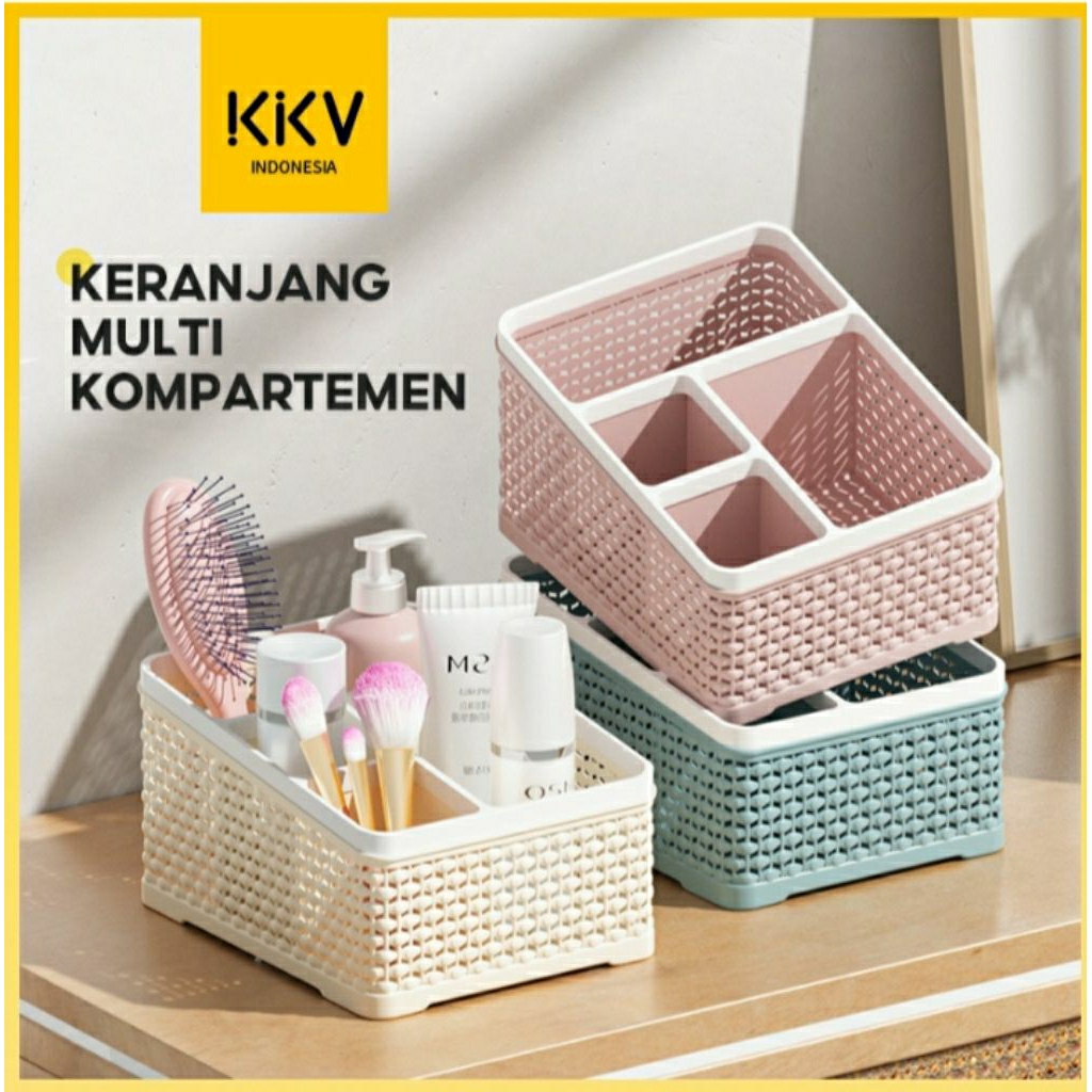 Keranjang Serbaguna Kkv Storage Box Makeup Atk Premium