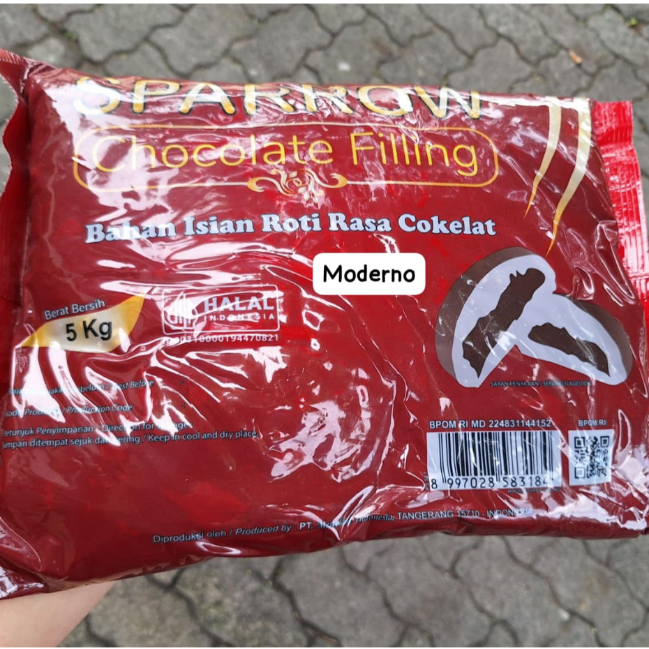 Selai coklat Sparrow 5 Kg - Sparrow chocolate Filling 5 kg - Coklat filling 5 kg