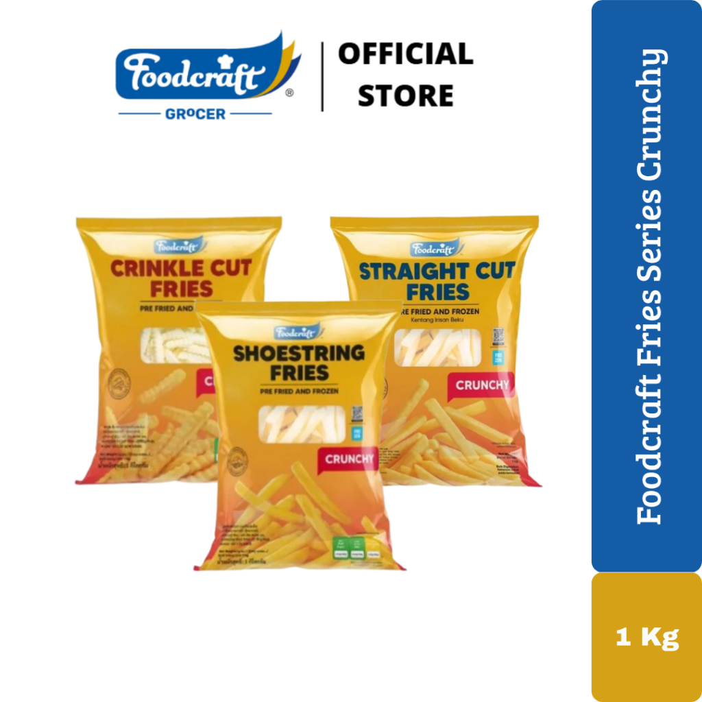 Foodcraft French Fries Shoestring Straight Crinkle Cut Crunchy Series Kentang Goreng Beku Ragam Vari