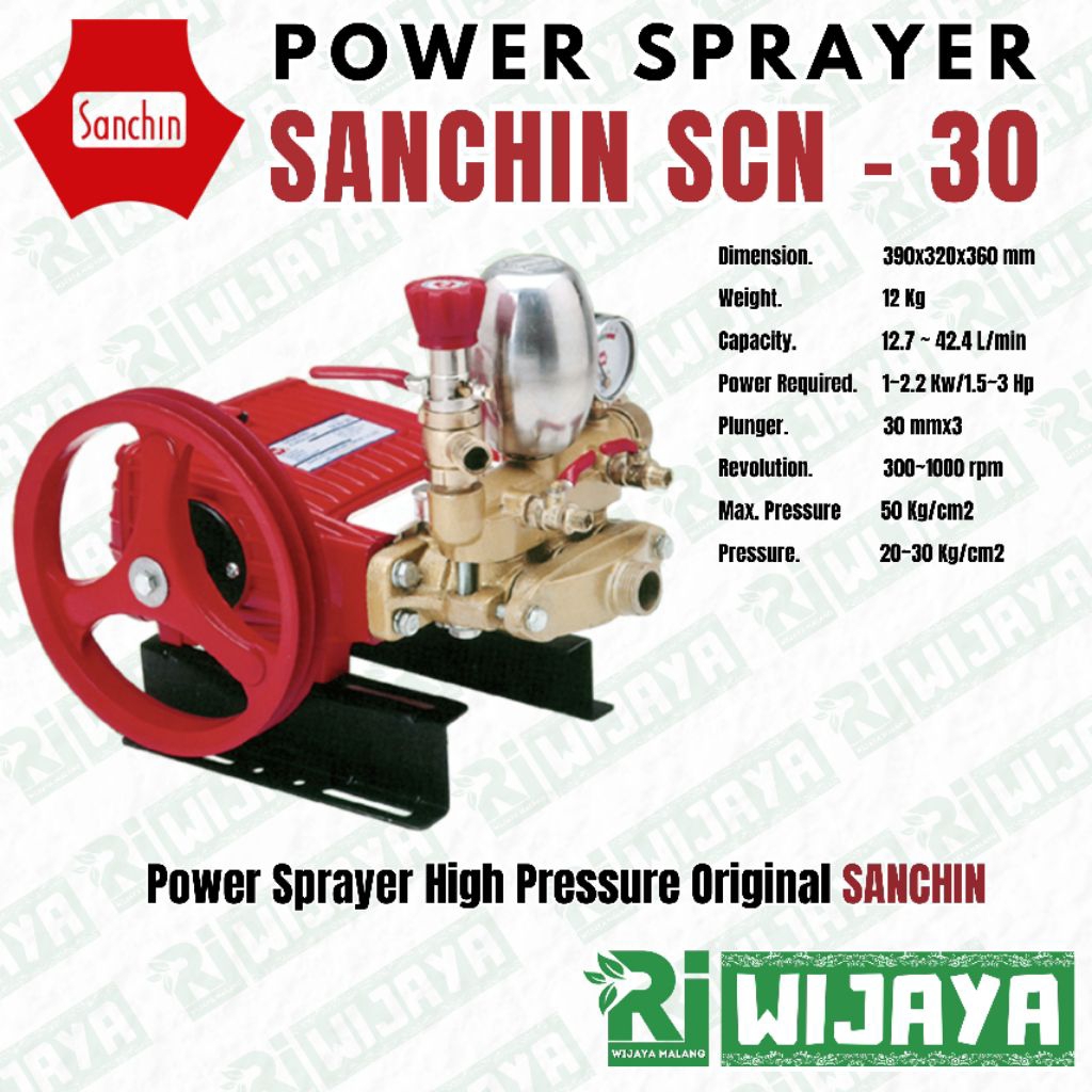 POWER SPRAYER ORIGINAL / POMPA SANCHIN SPRAYER MESIN / MESIN CUCI SANCHIN