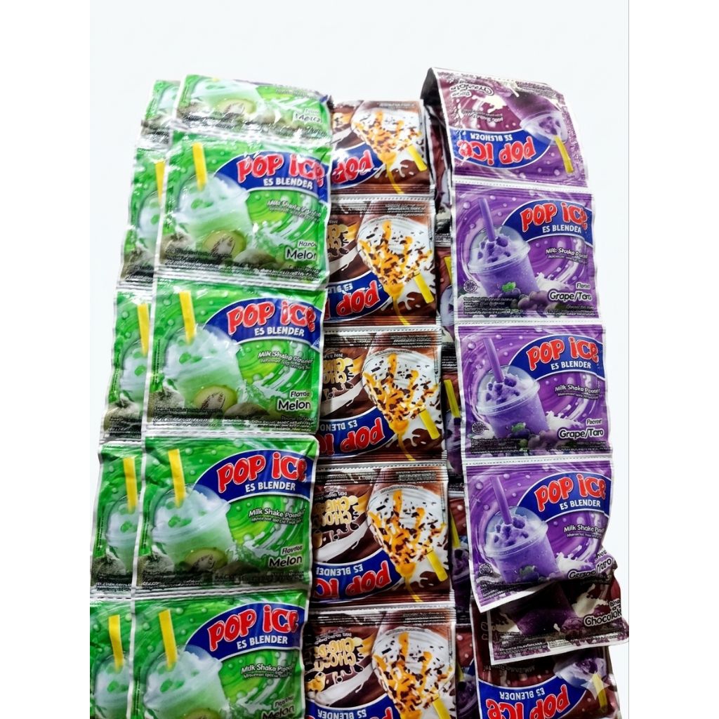 POP ICE MINUMAN ANEKA RASA  3 renteng isi 30 sachet ( 30x24g)