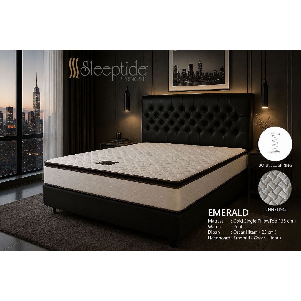 SLEEPTIDE Springbed  Matrass / Kasur Gold Single pillowtop