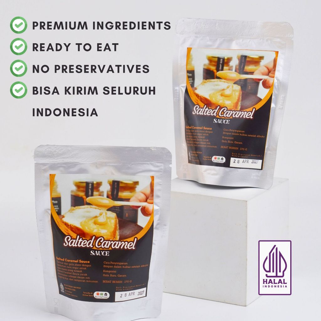 JUMBO PACK Selai Salted Caramel Sauce Jam Olesan Roti Saus Karamel Popcorn Homemade By Chef Ivan