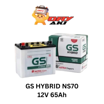 Aki Mobil 12V 65Ah  GS Hybrid NS70 | Aki Hybrid PRODUK ORIGINAL 100%