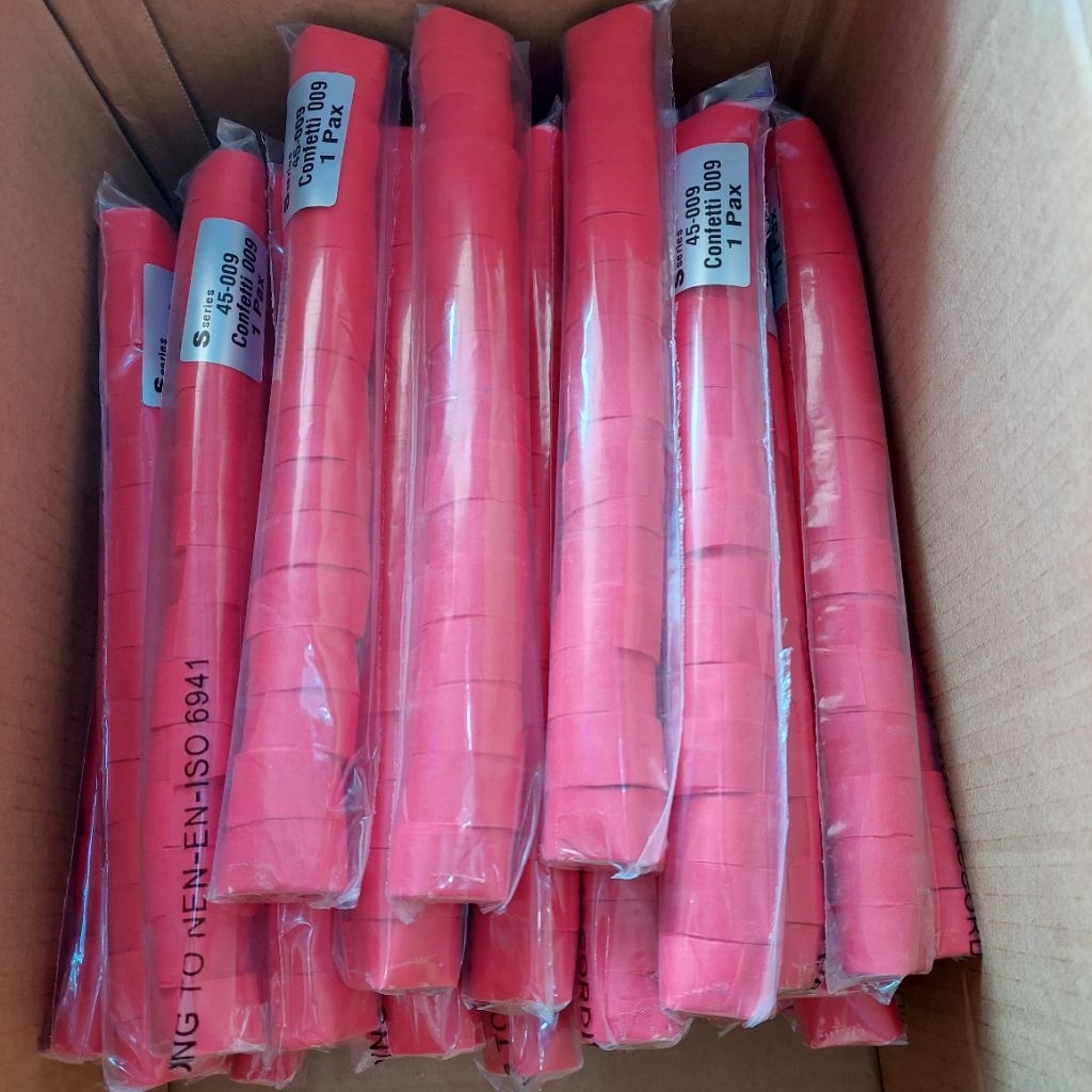 confetti paper stremer tissue red 009
