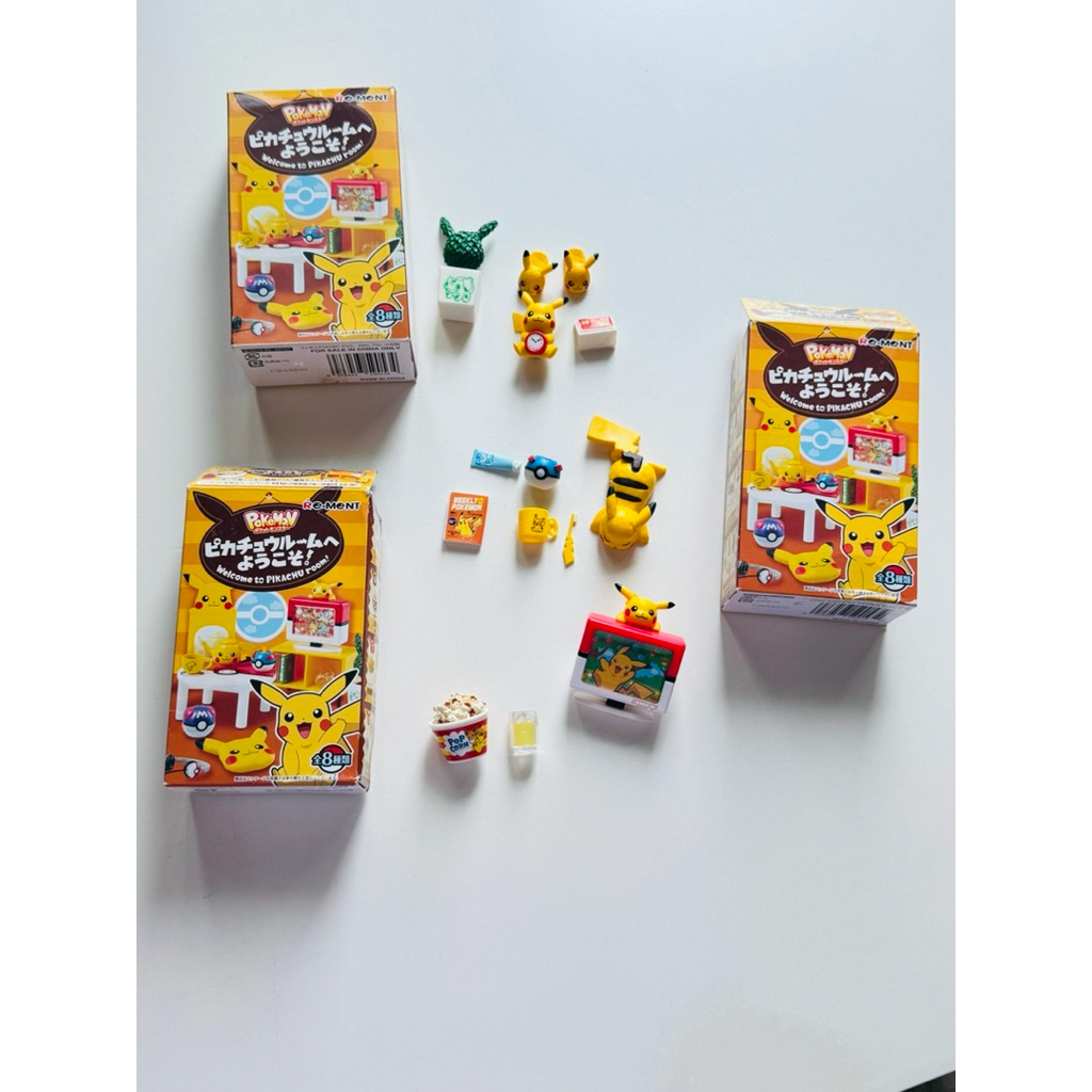 re-ment / miniature rement pokemon pikachu room set figure