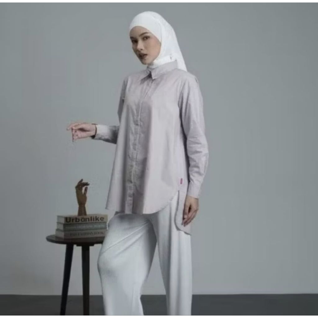 Atasan tunik M Dauky ukuran L warna abu