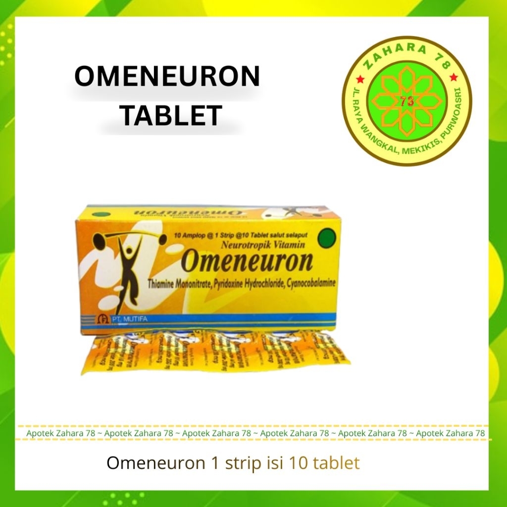 OMENEURON 1 STRIP ISI 10 TABLET VITAMIN MENJAGA DAYA TAHAN TUBUH, KEBAS KESEMUTAN