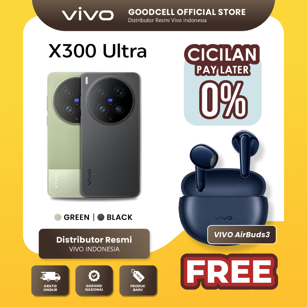 [NEW LAUNCH] vivo X300 Ultra 5G (16/512GB) (16/1TB) – BNIB Garansi Resmi vivo Indonesia Kamera Pro D