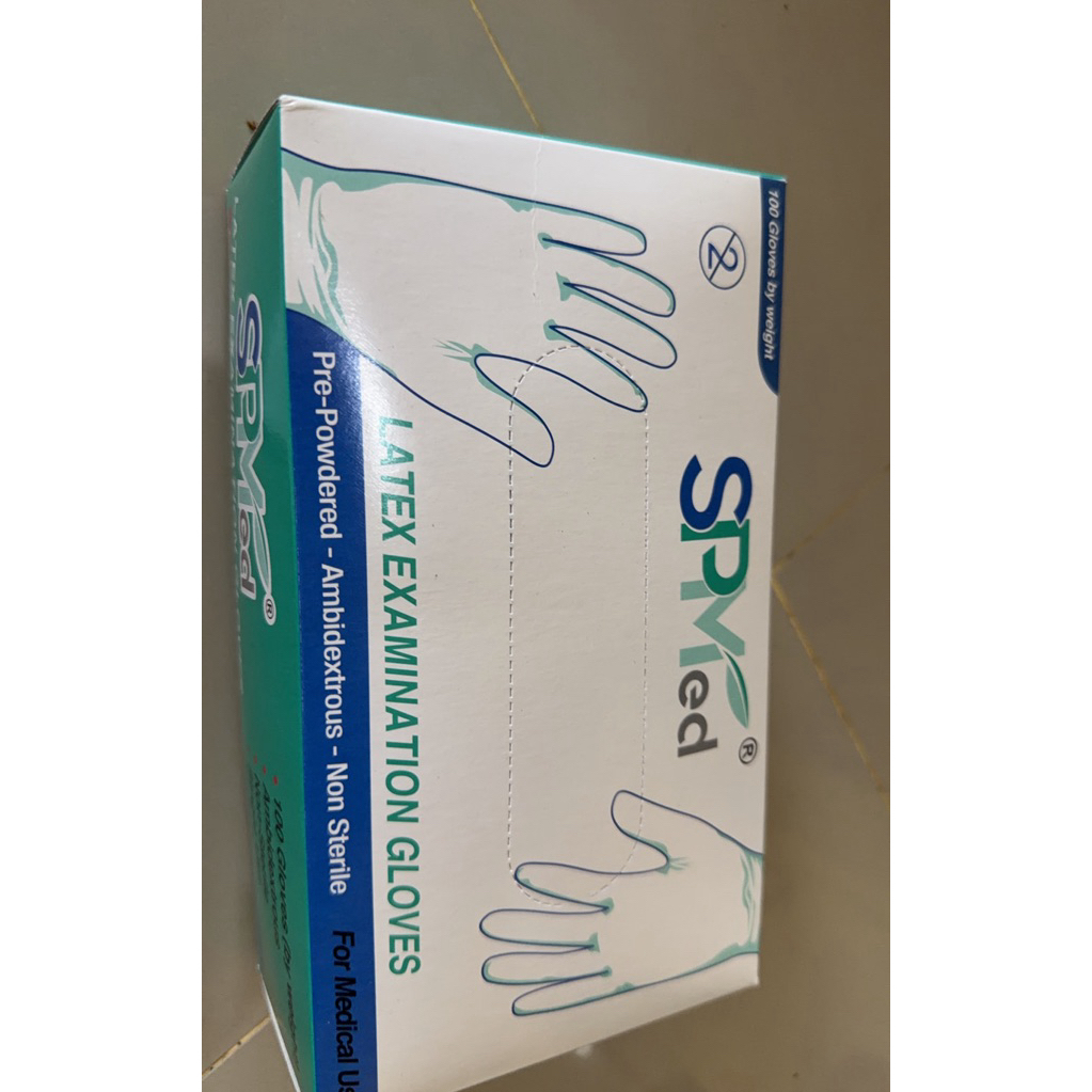 sarung tangan handscoon handskun powdered SPMed L latex
