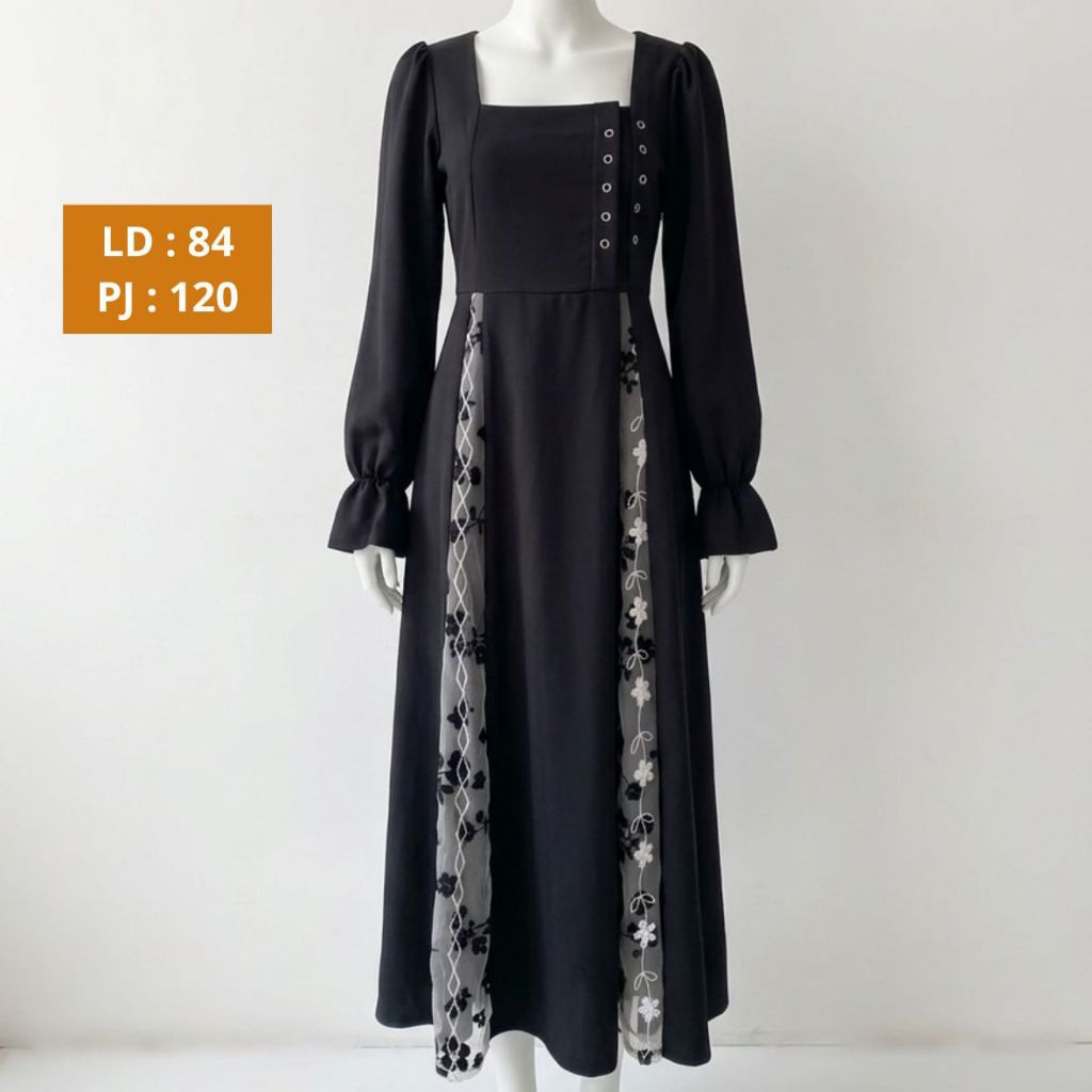 (PL) Gamis Dress Premium Vintage Brokat