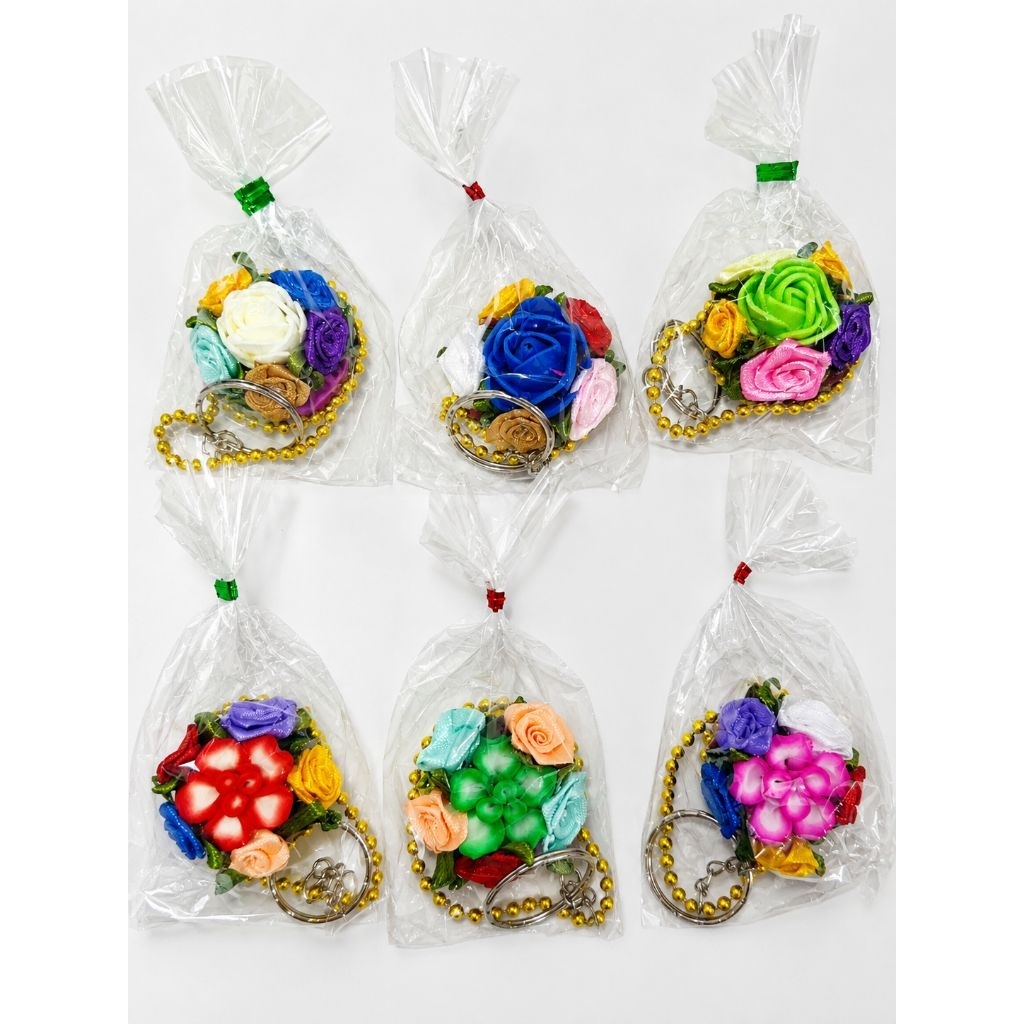 Souvenir Pernikahan Murah | Gantungan Kunci Bucket Bunga Miniatur Cantik | Wedding Gift Unik | Hadia