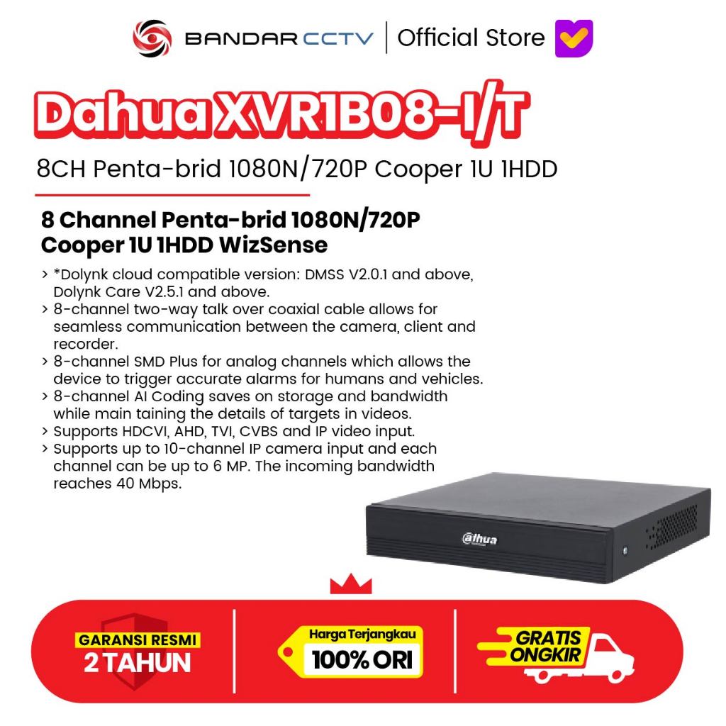 Dahua DHI XVR1B08 I DVR 8 Channel