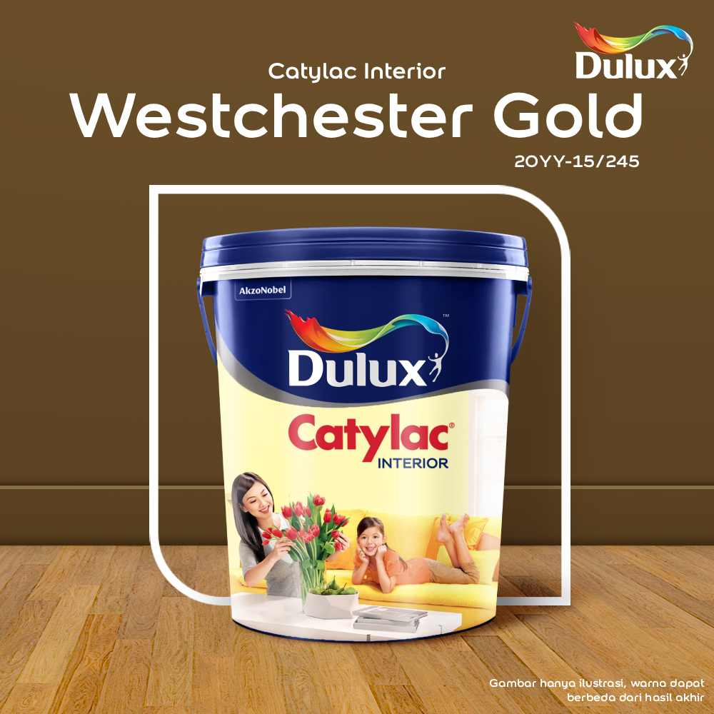 CAT TEMBOK WESTCHESTER GOLD DULUX CATYLAC INTERIOR - 5 KG CAT WESTCHESTER GOLD 20YY-15/245 CAT TEMBO