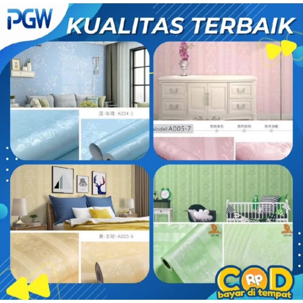 Wallpaper Dinding Kamar Tidur motif Embos wallpaper Ruang Tamu Wallpaper Dinding Teras Wallpaper Din