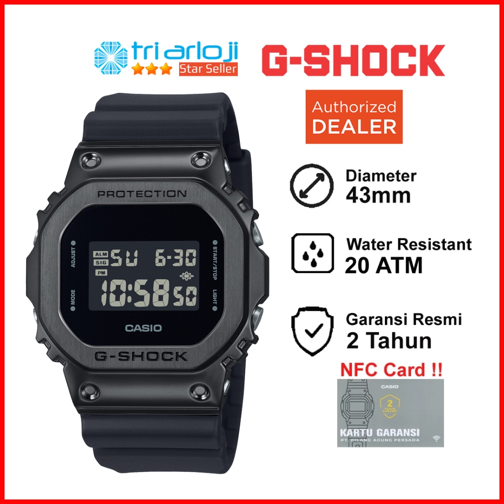 Casio G-SHOCK GM-5600UB-1DR Jam Tangan Pria Digital GSHOCK GM-5600UB-1 GM5600 GM 5600UB 1DR GM5600UB