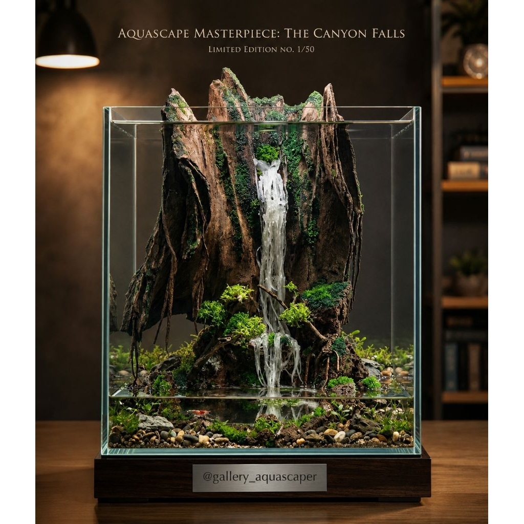 Hardscape Aquascape Teaser Desain Air Terjun Tebing Canyon Falls - Dekorasi Aquarium