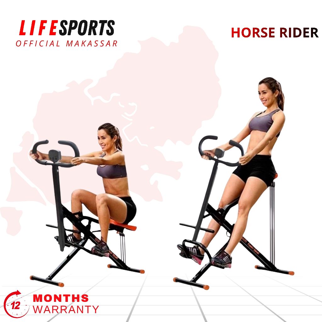 LIFESPORTS - Cardio Olahraga Horse Rider Hit Power Squat Lifesport Original Latihan Pengecil Perut