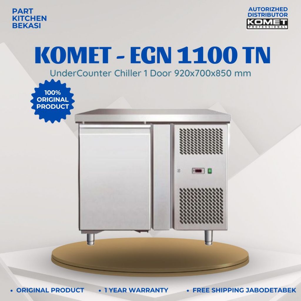 KOMET - Undercounter Chiller EGN 1100 TN | Kulkas bawah meja 1 pintu 920x750x850mm