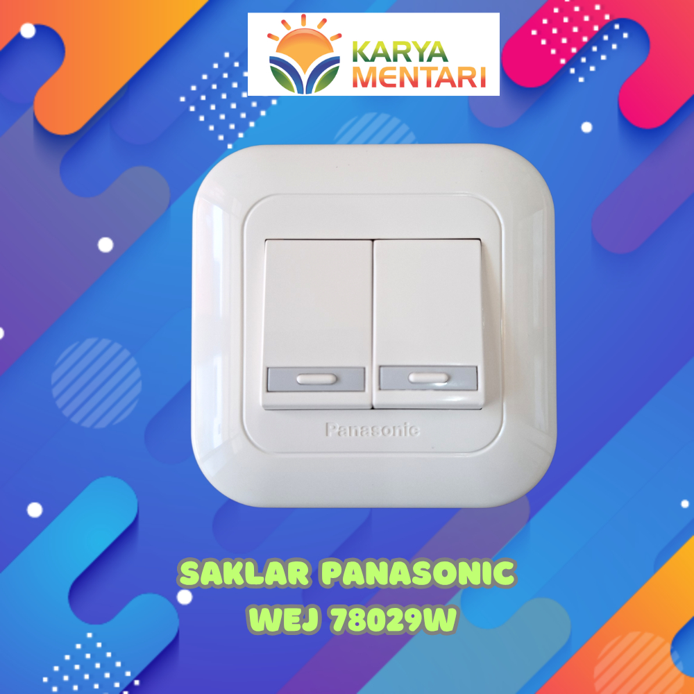 Saklar Seri Set Panasonic WEJ 78029 + WEJ 5531 - Saklar Ganda Listrik Panasonic