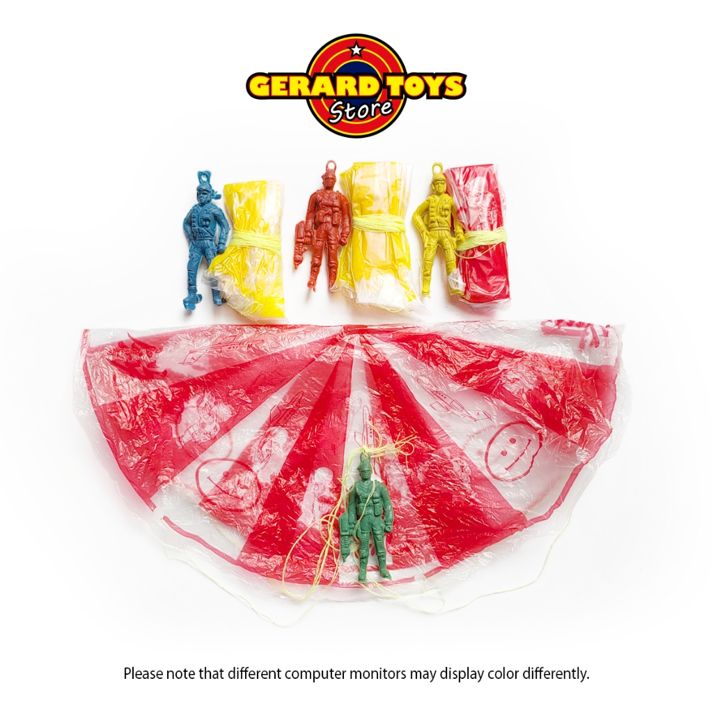 Mainan Tentara Parasut Plastik Sedang ARMY Airborne Terjun Payung Children Toys