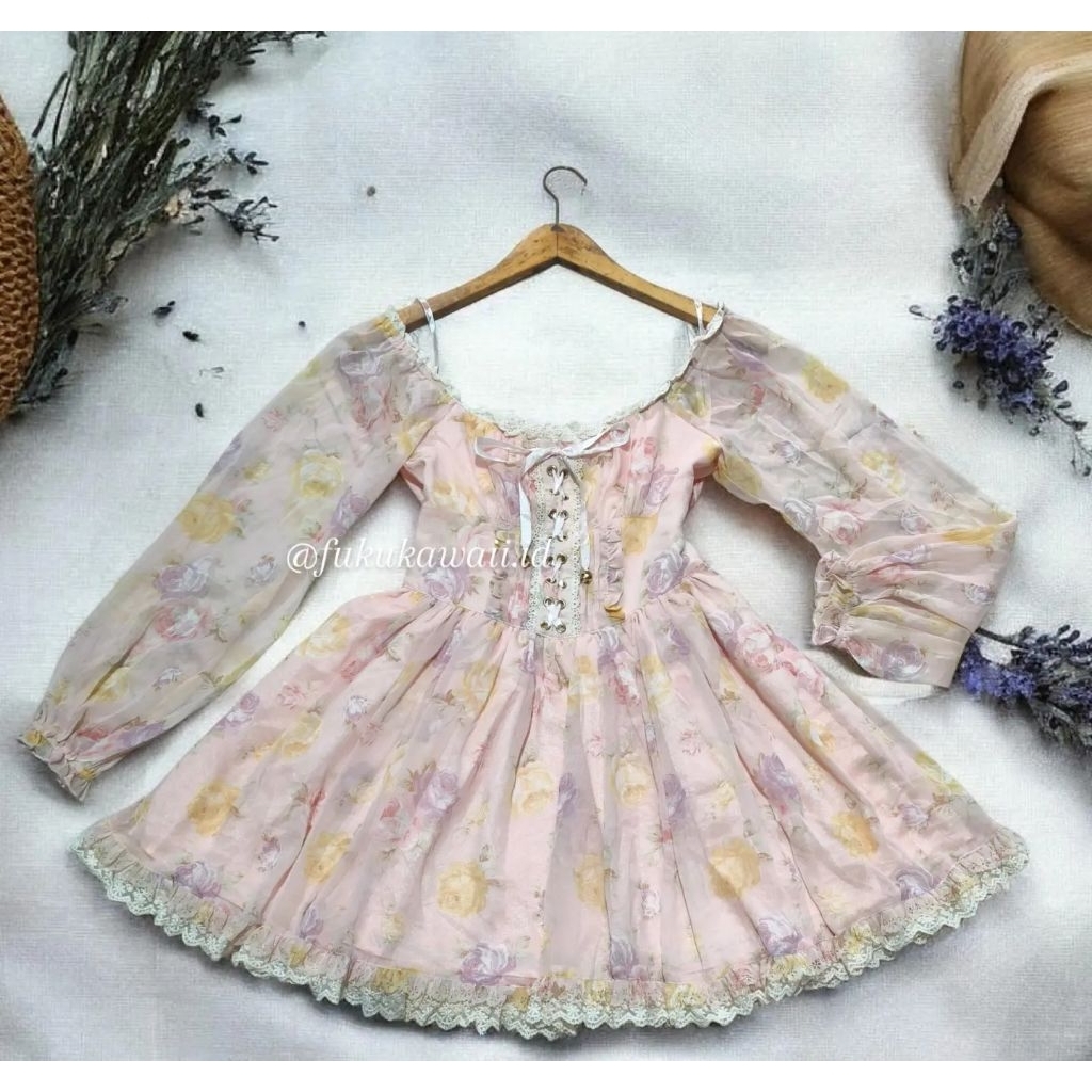 Dress - LizLisa Floral Lena series in Pink