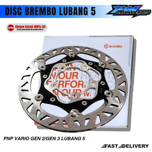 Disc Cakram Brembo Segitiga 5 Lubang Floating CNC Disc 260mm Vario 160 Stylo Pcx 160