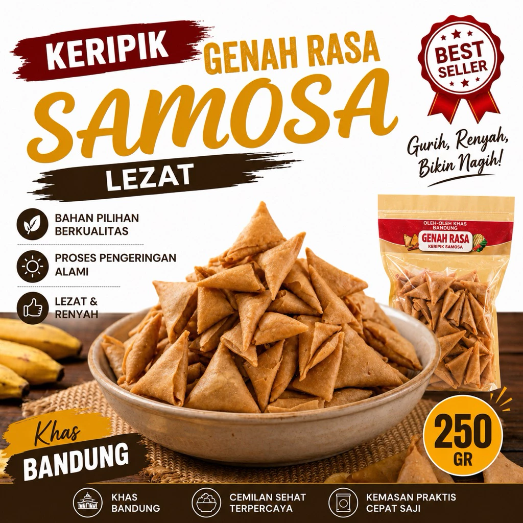 Samosa Kering Abon Ayam Pedas Manis 250–500 g