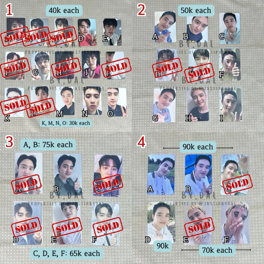 OFFICIAL PHOTOCARD DOH KYUNGSOO D.O. EXO PC ALBUM MD BENEFIT BENE DKS BLOOM DO IT EXPECTATION CONCER