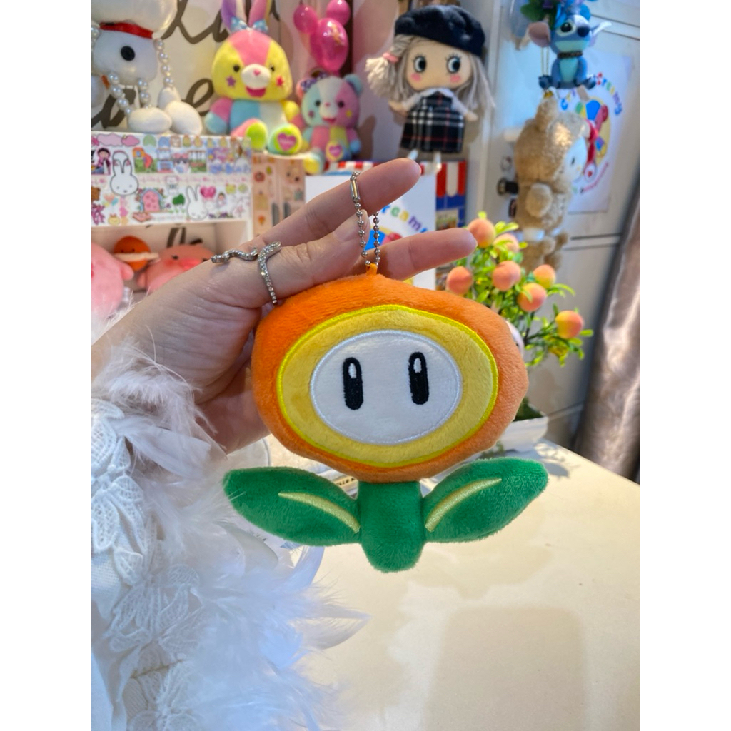 keychain super mario flowers