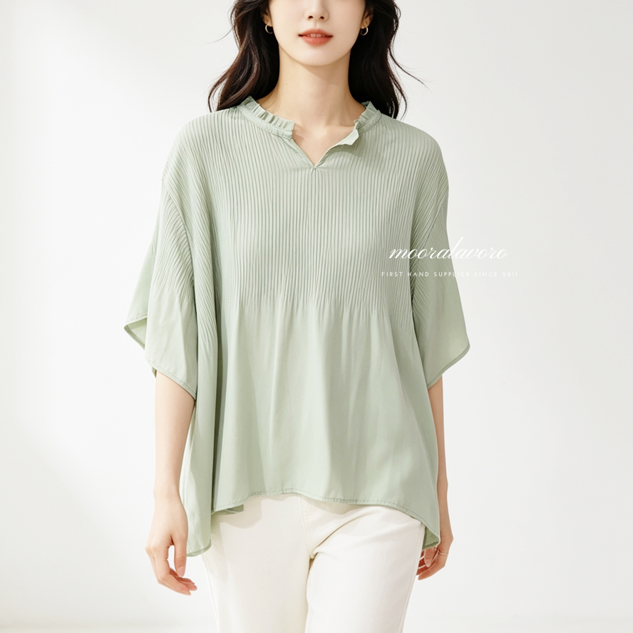 MARFA CLASSY OVERSIZED PLEATS TOP KOREAN STYLE READY BANGKOK PREMIUM COLLECTION BKK