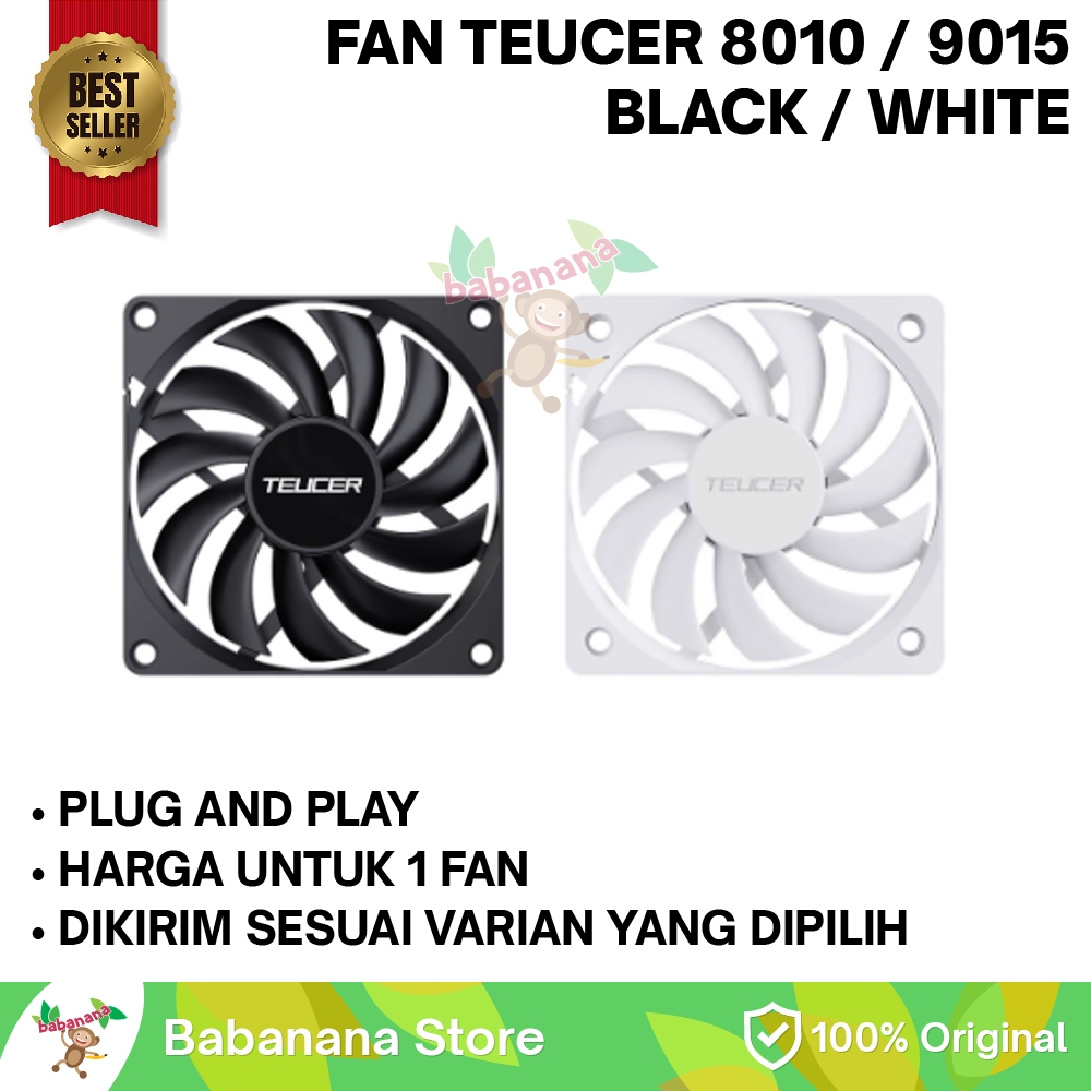 FAN TEUCER 8010 9015 CASING PC DESKTOP COOLER KIPAS COOLING 8CM 9CM 80 MM 90 MM 8 CM 9 CM