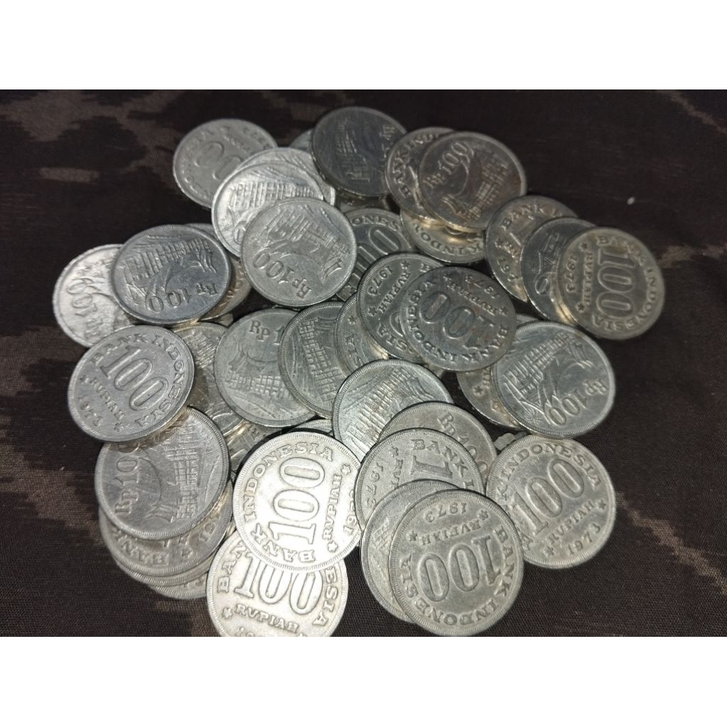 uang koin kuno 100 rumah gadang TEBAL