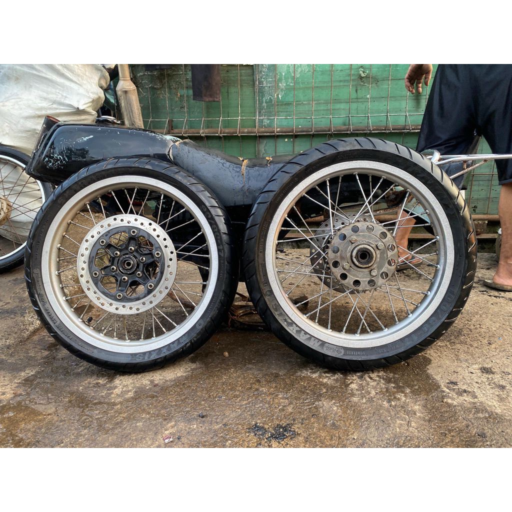 velg set ring 17x185 tromol tiger revo bubutn  plus ban
