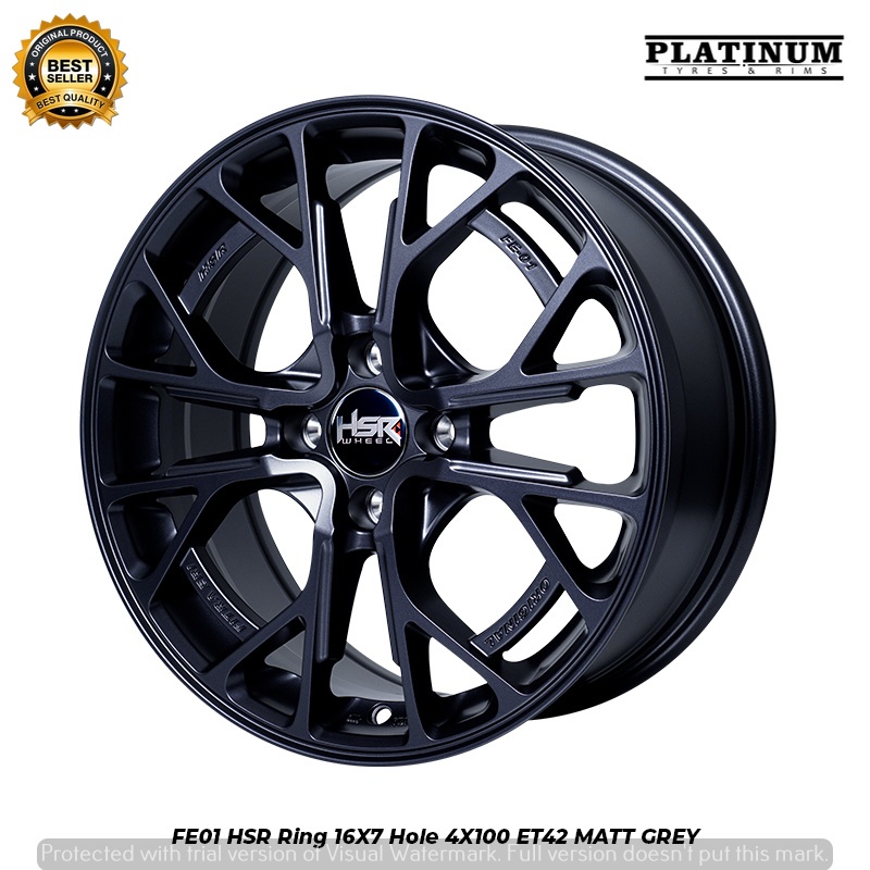 PAKET VELG HSR FE01 RING16 GREY PLUS BAN ZEETX 195 50 R16 2024 VELG MOBIL VIOS AGYA BRIO CALYA SIGRA