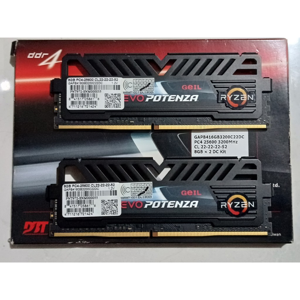 Ram Geil Evo Potenza DDR4 16GB (2x8GB) 3200 Mhz
