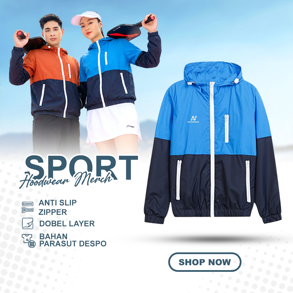 Jaket Olahraga Pria Wanita Windbreaker Ultralight Outdoor Parasut Anti Uv Running Jogging