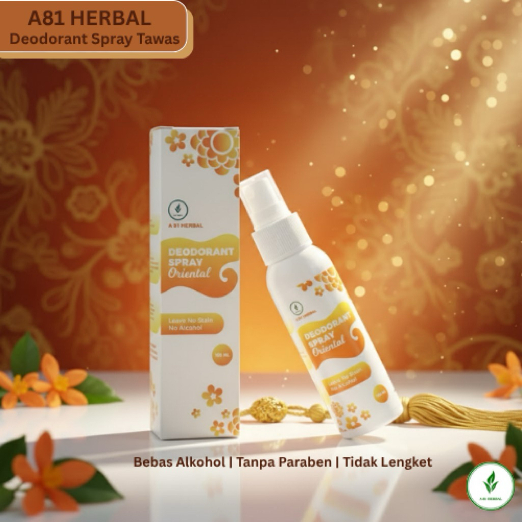 Abi Herbal Deodorant Spray Aroma Oriental - Tawas Alami, Non Alkohol
