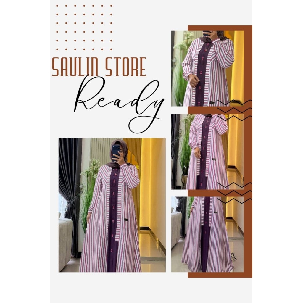 SAULIN STORE GAMIS KATUN TERBARU COTTON DAIHITTO BLACK CURRANT