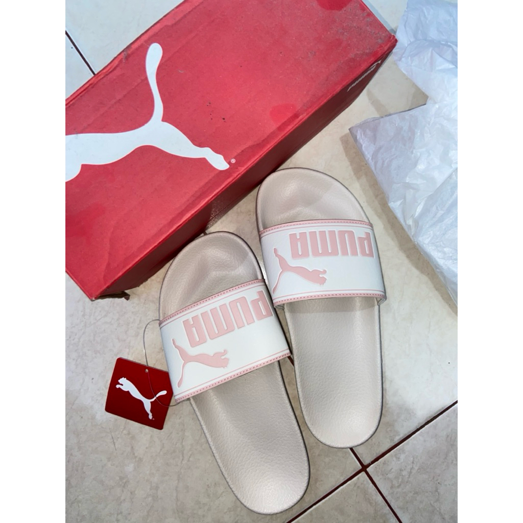 PUMA Sandal LeadCat Slide White-Pink Size 38 100% Original