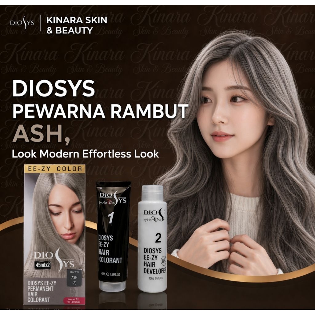Pewarna Rambut Tahan Lama DIOSYS 100ml - Warna Abu Abu All Variant 100ml Awet Jangka Panjang