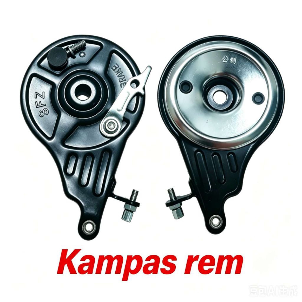 KAMPAS REM belakang SEPEDA LISTRIK Kampas Rem Tromol Sepeda Listrik Belakang 100mm Universal