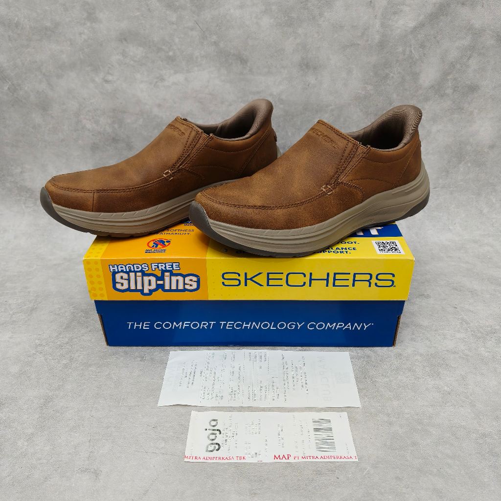 Skechers Decklan-Mateo Slip-ins Size 41 | 205453/BRN Sepatu Original Preloved Second Bekas
