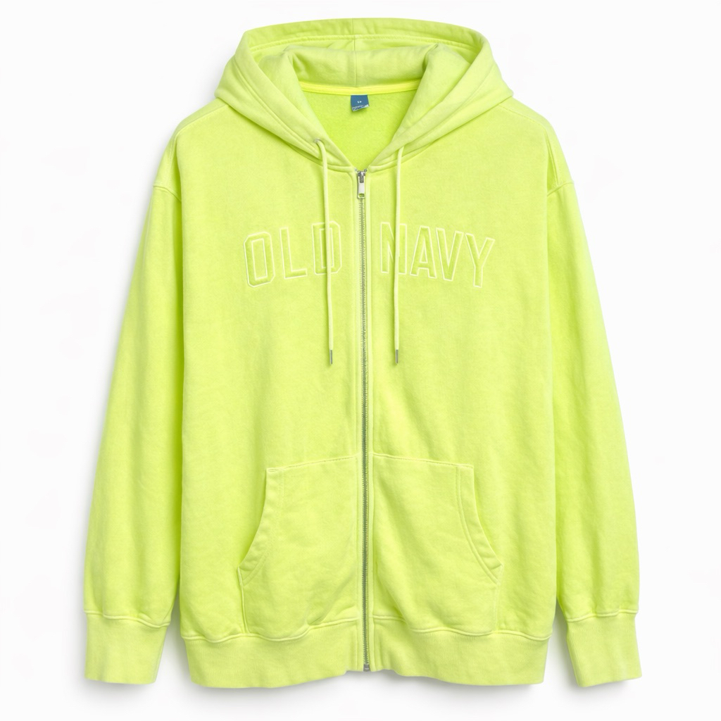 Hoodie Old Navy dengan Desain Bordir Zipper dana Kantong Samping Untuk Kenyamanan