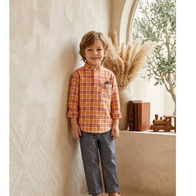 Set koko anak orange