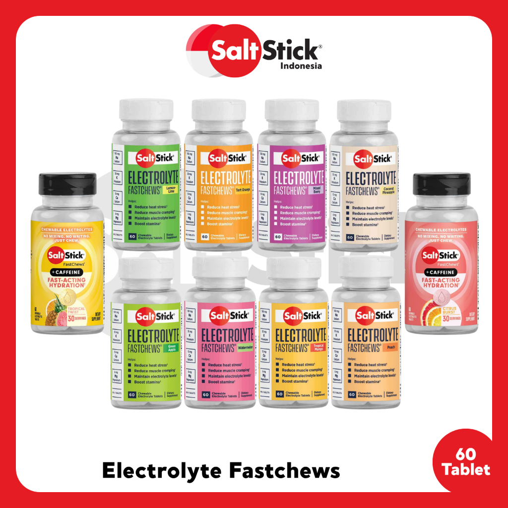 SaltStick Electrolyte FastChews - Botol isi 60 Tablet
