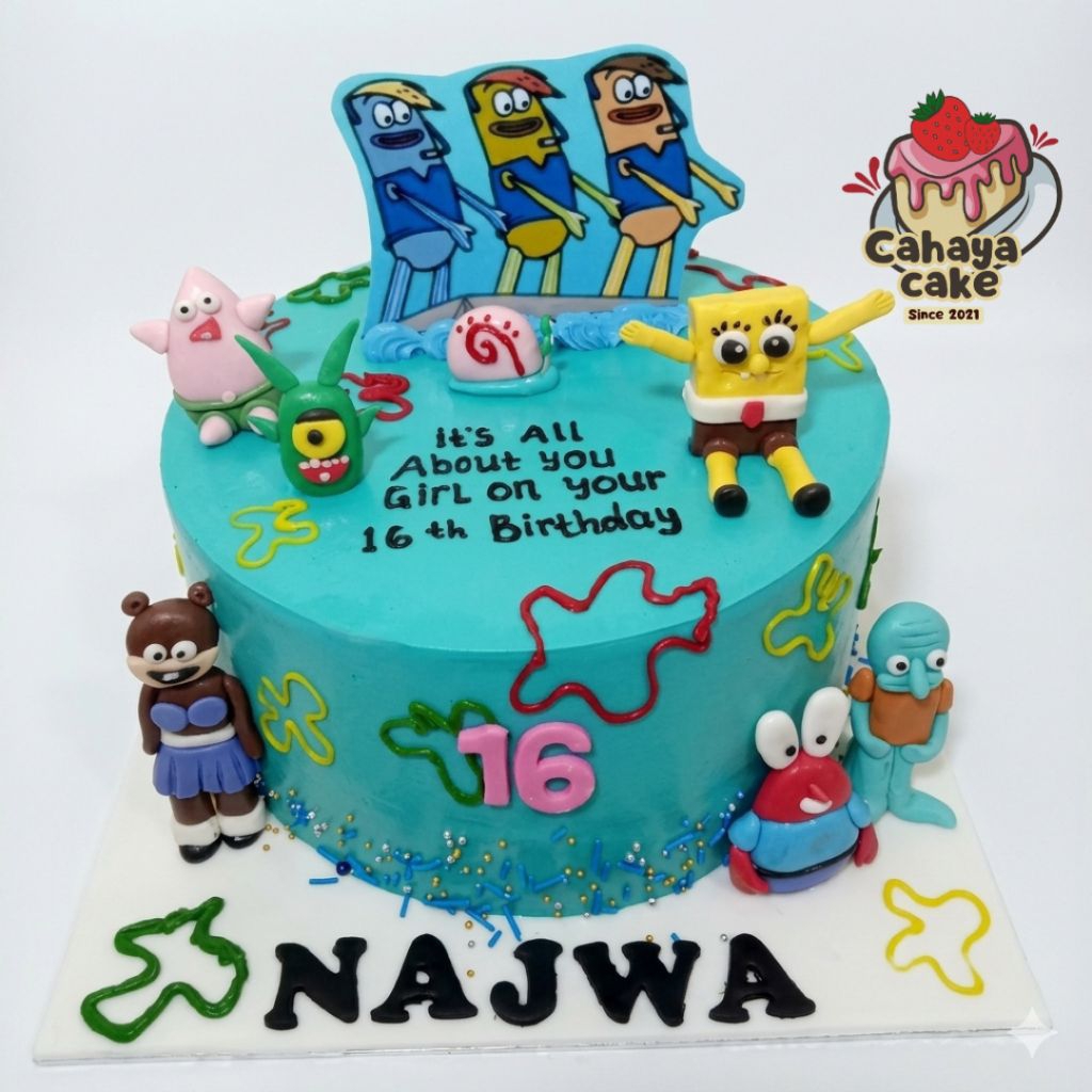 SpongeBob Cake / Kue Ulang Tahun SpongeBob / Kue Ultah SpongeBob