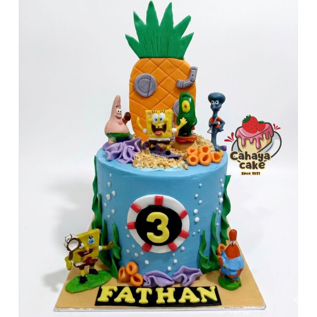 Kue Ulang Tahun Spongebob / Spongebob Cake / Kue Ultah Anak Karakter