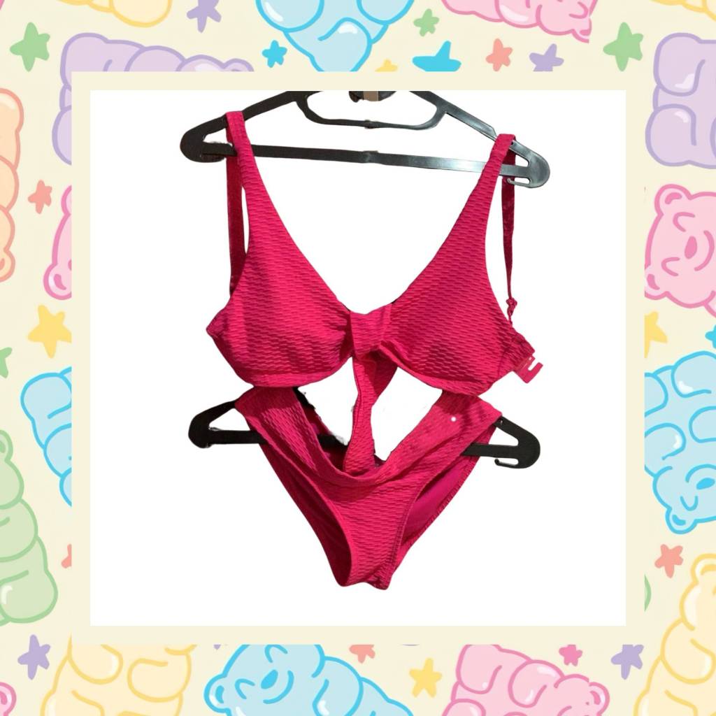 {preloved} hot pink bikini