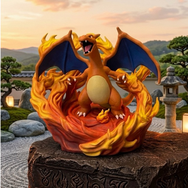 Charizard Flame Diorama Pokemon Figure Action Figure